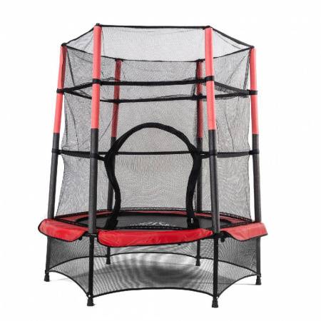 Батут DFC JUMP KIDS 55" красн/сер, сетка (137см)