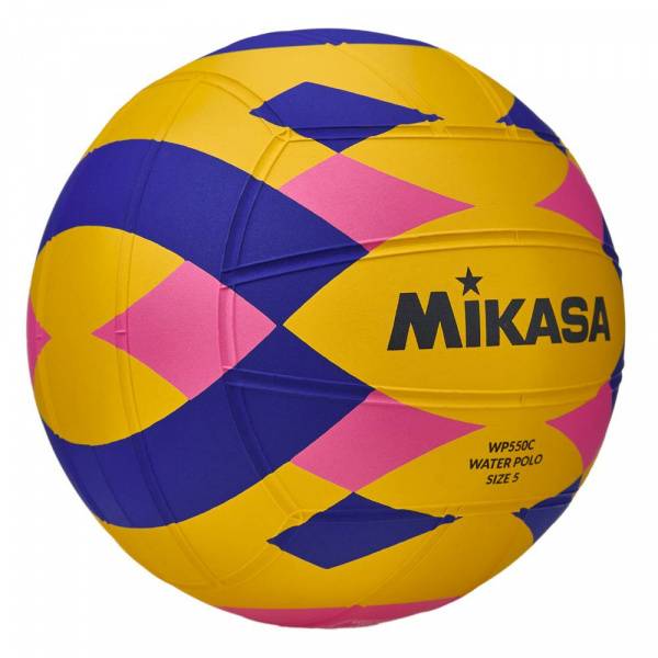 Мяч для водного поло MIKASA WP550C р.5,муж., резина, вес 400-450гр, желт-сине-роз Цвет: Желтый