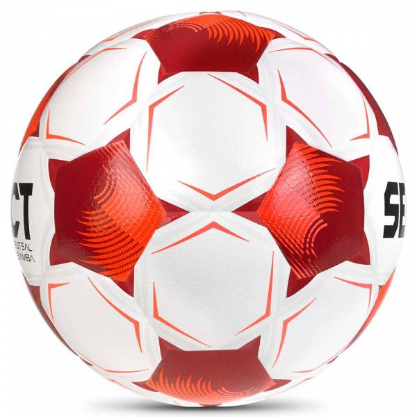 Мяч футзал. SELECT Futsal Samba v26, 1063471008, р.4,FIFA Basic, 32п, ТПУ, гибр.сш, бел-кр-черн Цвет: Белый/Красный/Оранжевый