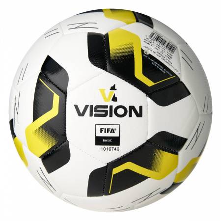 Мяч футб. VISION Striker FIFA, F325035, р.5, 32 пан.,гл.TPU,2подкл. слой, маш.сш., бело-черно-желтый Цвет: Белый